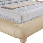 Blair Chenille Fabric Upholstered King Bed in Beige