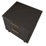 Granville 18" Nightstand (2-Drawer) in Charcoal Gray