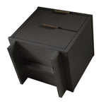 Granville 18" Nightstand (2-Drawer) in Charcoal Gray