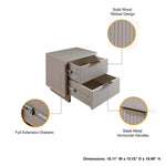 Granville 18" Nightstand (2-Drawer) in Light Gray