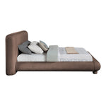 Blair Chenille Fabric Upholstered King Bed in Brown