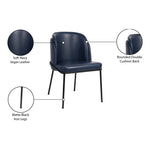 Jagger Vegan Leather Upholstered Dining Chair (883-C) in Navy