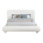 Blair Chenille Fabric Upholstered King Bed in Cream
