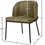 Jagger Vegan Leather Upholstered Dining Chair (883-C) in Olive