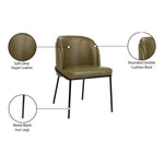 Jagger Vegan Leather Upholstered Dining Chair (883-C) in Olive
