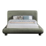 Blair Chenille Fabric Upholstered King Bed in Green