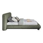 Blair Chenille Fabric Upholstered King Bed in Green