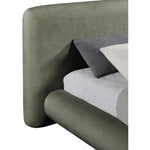 Blair Chenille Fabric Upholstered King Bed in Green