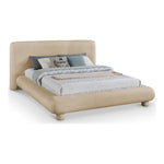 Blair Chenille Fabric Upholstered Queen Bed in Beige