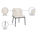 Jagger Vegan Leather Upholstered Dining Chair (883-C) in White