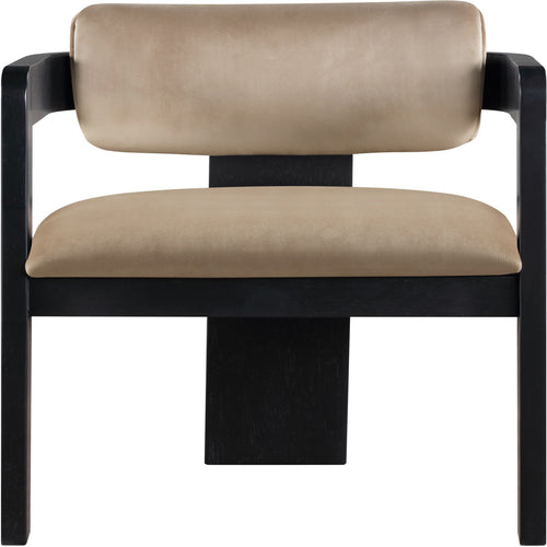 Sacha Velvet Upholstered Dining Chair (11095-C) in Beige