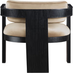 Sacha Velvet Upholstered Dining Chair (11095-C) in Beige
