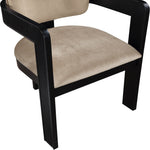 Sacha Velvet Upholstered Dining Chair (11095-C) in Beige