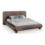 Blair Chenille Fabric Upholstered Queen Bed in Brown