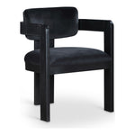 Sacha Velvet Upholstered Dining Chair (11095-C) in Black