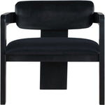 Sacha Velvet Upholstered Dining Chair (11095-C) in Black