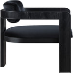 Sacha Velvet Upholstered Dining Chair (11095-C) in Black