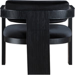 Sacha Velvet Upholstered Dining Chair (11095-C) in Black