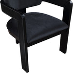 Sacha Velvet Upholstered Dining Chair (11095-C) in Black