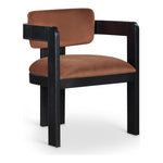 Sacha Velvet Upholstered Dining Chair (11095-C) in Cognac