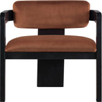 Sacha Velvet Upholstered Dining Chair (11095-C) in Cognac