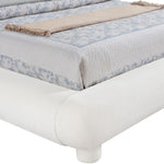 Blair Chenille Fabric Upholstered Queen Bed in Cream