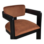 Sacha Velvet Upholstered Dining Chair (11095-C) in Cognac
