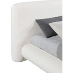 Blair Chenille Fabric Upholstered Queen Bed in Cream