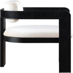 Sacha Velvet Upholstered Dining Chair (11095-C) in Cream