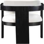 Sacha Velvet Upholstered Dining Chair (11095-C) in Cream