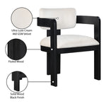 Sacha Velvet Upholstered Dining Chair (11095-C) in Cream