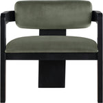 Sacha Velvet Upholstered Dining Chair (11095-C) in Green