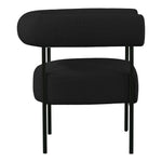 Blake Boucle Fabric Upholstered Accent Chair in Black