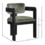 Sacha Velvet Upholstered Dining Chair (11095-C) in Green