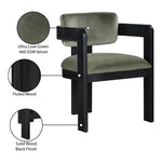 Sacha Velvet Upholstered Dining Chair (11095-C) in Green