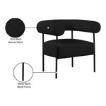 Blake Boucle Fabric Upholstered Accent Chair in Black