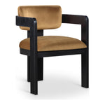 Sacha Velvet Upholstered Dining Chair (11095-C) in Saddle