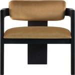Sacha Velvet Upholstered Dining Chair (11095-C) in Saddle