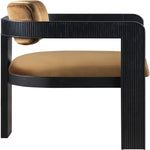 Sacha Velvet Upholstered Dining Chair (11095-C) in Saddle