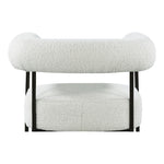 Blake Boucle Fabric Upholstered Accent Chair in Cream
