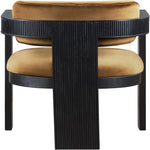 Sacha Velvet Upholstered Dining Chair (11095-C) in Saddle