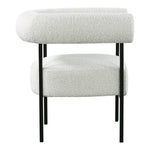Blake Boucle Fabric Upholstered Accent Chair in Cream
