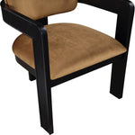 Sacha Velvet Upholstered Dining Chair (11095-C) in Saddle