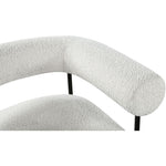Blake Boucle Fabric Upholstered Accent Chair in Cream