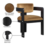 Sacha Velvet Upholstered Dining Chair (11095-C) in Saddle