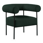 Blake Boucle Fabric Upholstered Accent Chair in Green