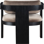 Sacha Velvet Upholstered Dining Chair (11095-C) in Taupe