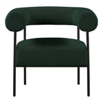 Blake Boucle Fabric Upholstered Accent Chair in Green