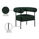 Blake Boucle Fabric Upholstered Accent Chair in Green