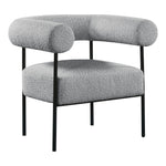 Blake Boucle Fabric Upholstered Accent Chair in Grey